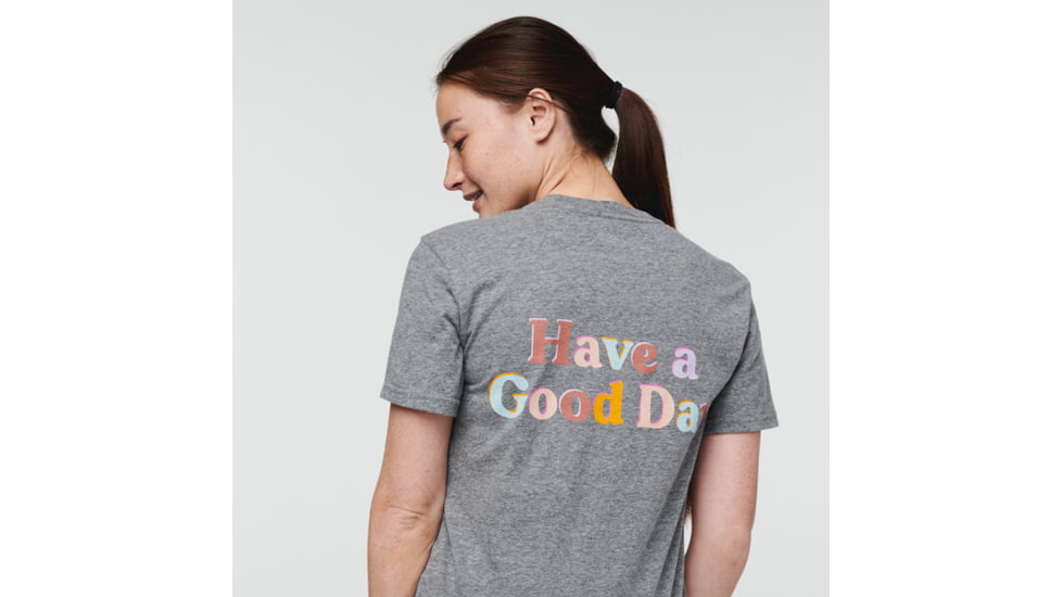 Cotopaxi Good Day T-Shirt - Womens, Heather Grey, Medium, TS-S22-GDAY-HGRY-W-M