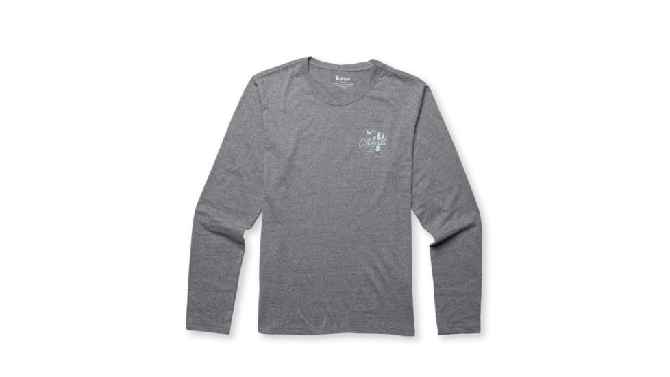 Cotopaxi Hello Llama Long-Sleeve T-Shirt - Mens, Heather Grey, Small, LS-F22-HLL-HGR-M-S