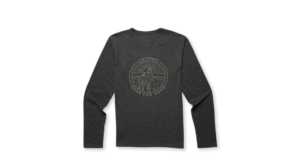 Cotopaxi Hello Llama Long-Sleeve T-Shirt - Mens, Iron, Large, LS-F22-HLL-IRON-M-L