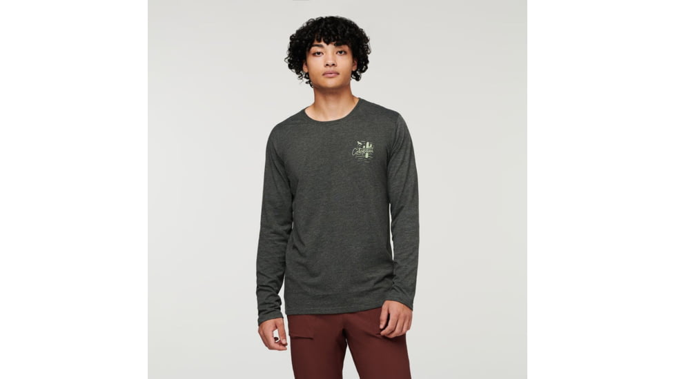 Cotopaxi Hello Llama Long-Sleeve T-Shirt - Mens, Iron, Large, LS-F22-HLL-IRON-M-L