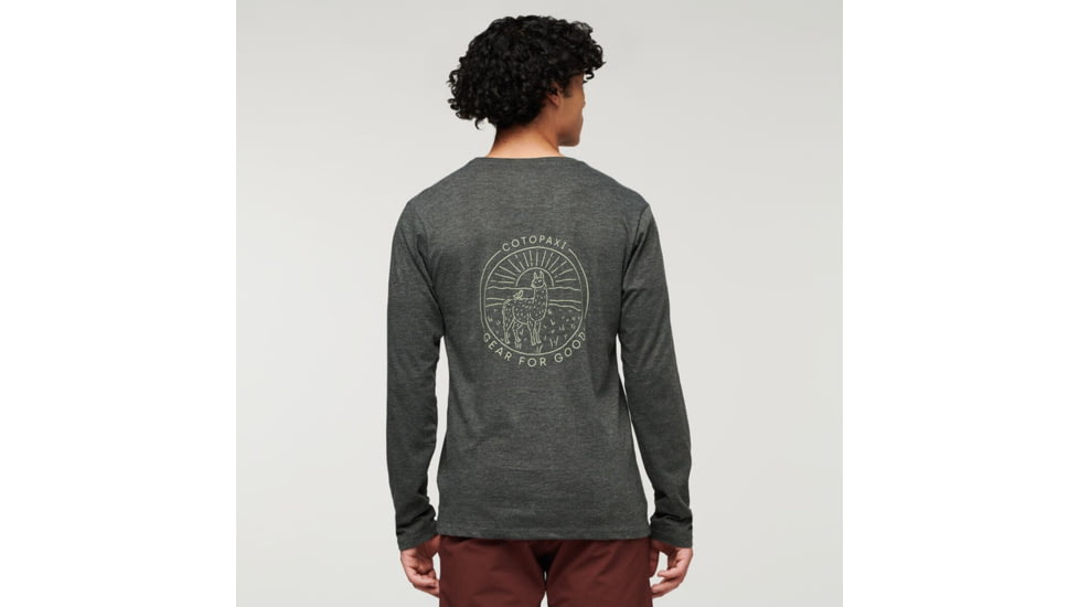 Cotopaxi Hello Llama Long-Sleeve T-Shirt - Mens, Iron, Large, LS-F22-HLL-IRON-M-L