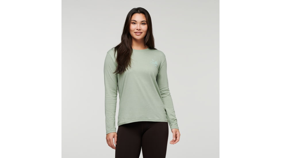 Cotopaxi Hello Llama Long-Sleeve T-Shirt - Womens, Silver Leaf, Medium, LS-F22-HLL-SLVL-W-M