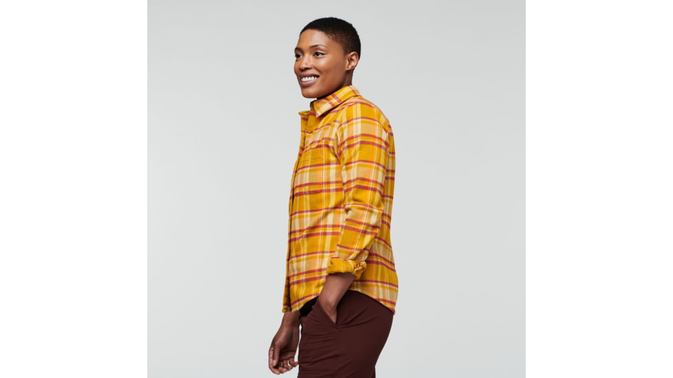 Cotopaxi Mero Flannel Shirt - Womens, Amber Plaid, Medium, LSFL-F22-AMBP-W-M