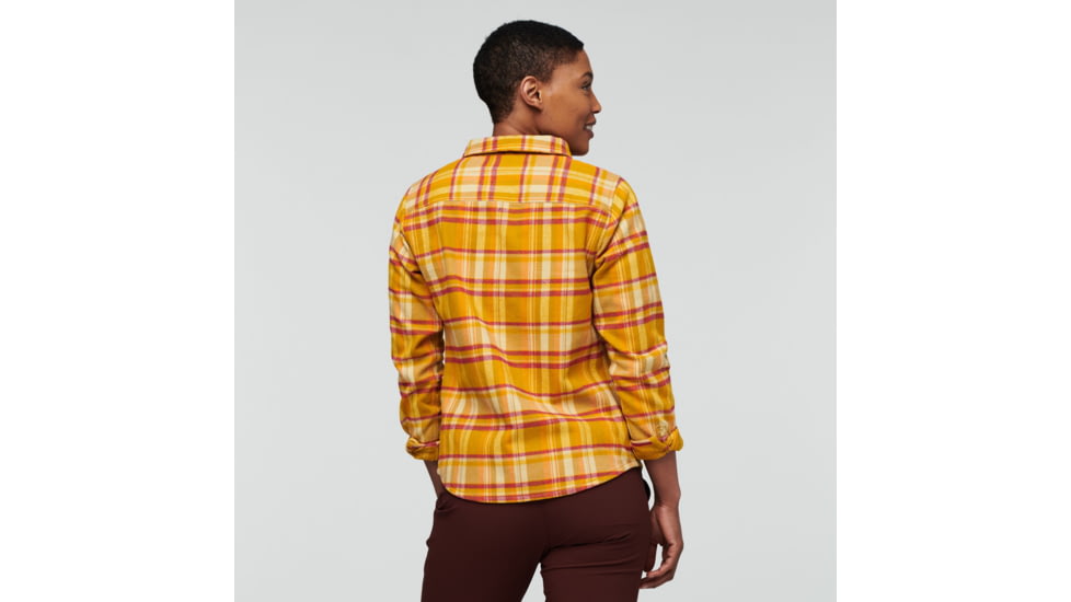 Cotopaxi Mero Flannel Shirt - Womens, Amber Plaid, Medium, LSFL-F22-AMBP-W-M