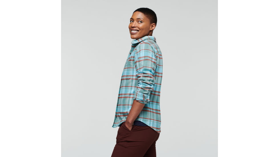 Cotopaxi Mero Flannel Shirt - Womens, Bluegrass Plaid, Medium, LSFL-F22-BLGP-W-M