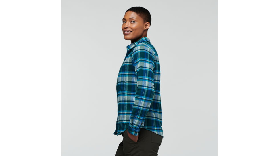 Cotopaxi Mero Flannel Shirt - Womens, Deep Ocean Plaid, Extra Small, LSFL-F22-DEOCP-W-XS