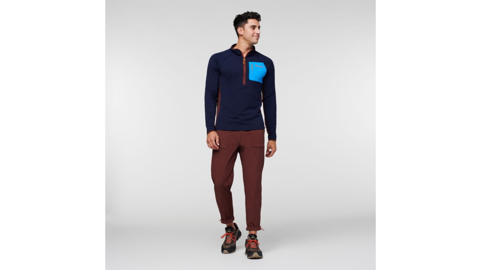 Cotopaxi Otero Fleece Half-Zip Pullover - Mens, Maritime/Chestnut, Small, OTRHZ-F22-MTCHS-M-S