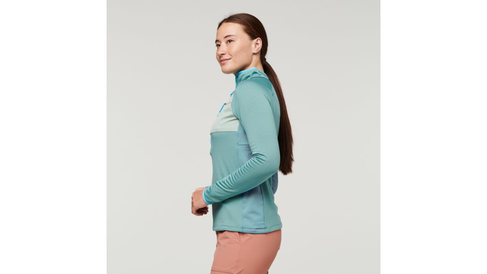 Cotopaxi Otero Fleece Half-Zip Pullover - Womens, Bluegrass/Saltwater, Large, OTRHZ-F22-BLGSW-W-L