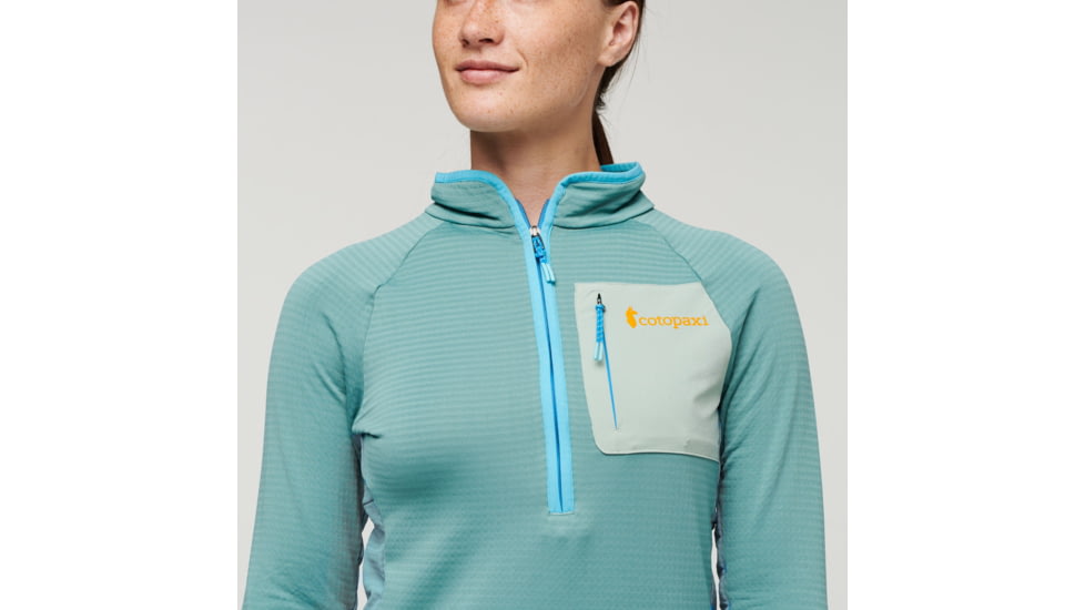 Cotopaxi Otero Fleece Half-Zip Pullover - Womens, Bluegrass/Saltwater, Large, OTRHZ-F22-BLGSW-W-L