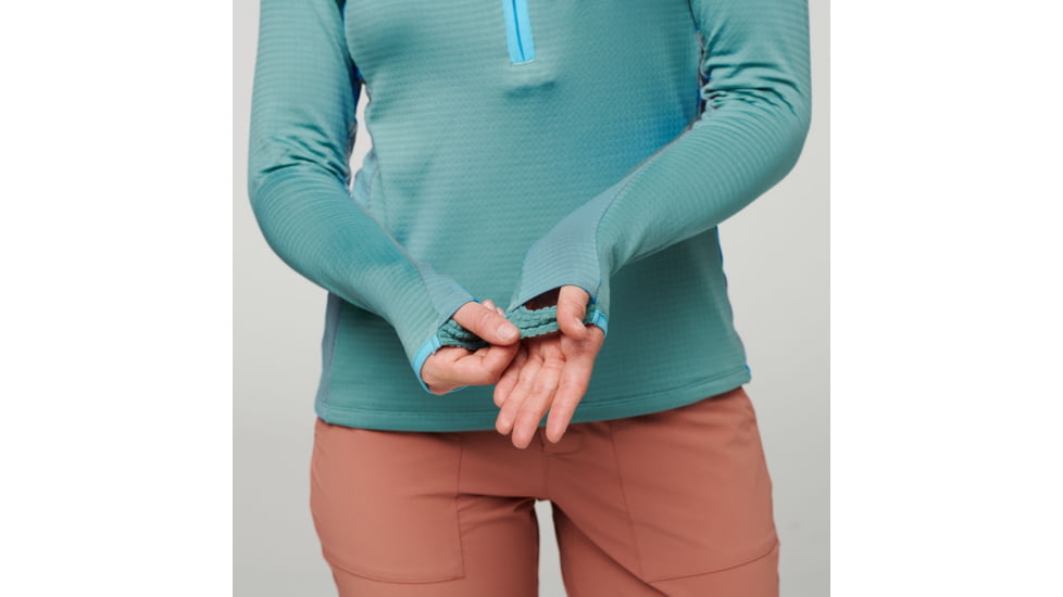 Cotopaxi Otero Fleece Half-Zip Pullover - Womens, Bluegrass/Saltwater, Large, OTRHZ-F22-BLGSW-W-L