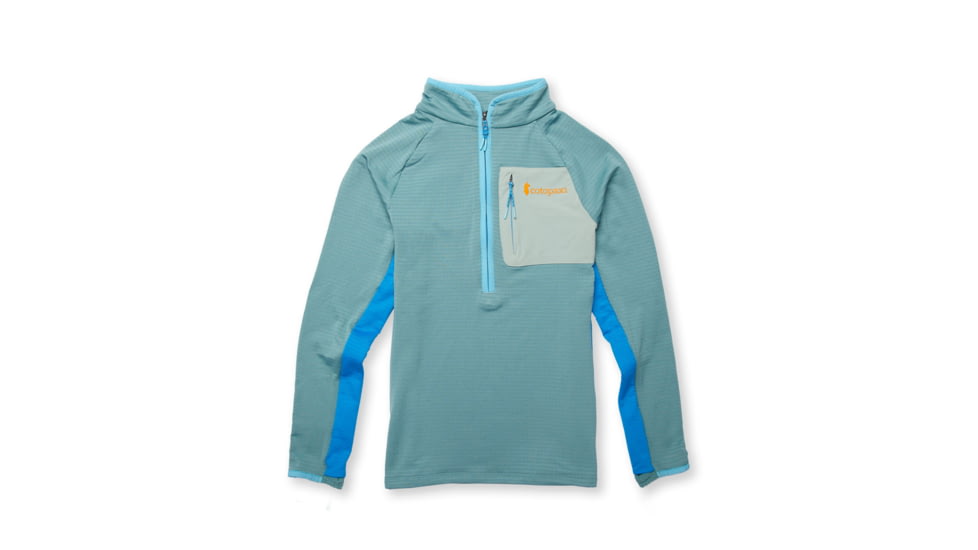 Cotopaxi Otero Fleece Half-Zip Pullover - Womens, Bluegrass/Saltwater, Large, OTRHZ-F22-BLGSW-W-L