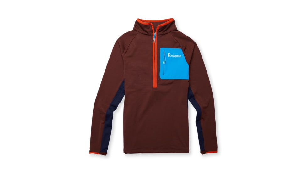 Cotopaxi Otero Fleece Half-Zip Pullover - Womens, Chestnut/Maritime, Extra Large, OTRHZ-F22-CHSMT-W-XL