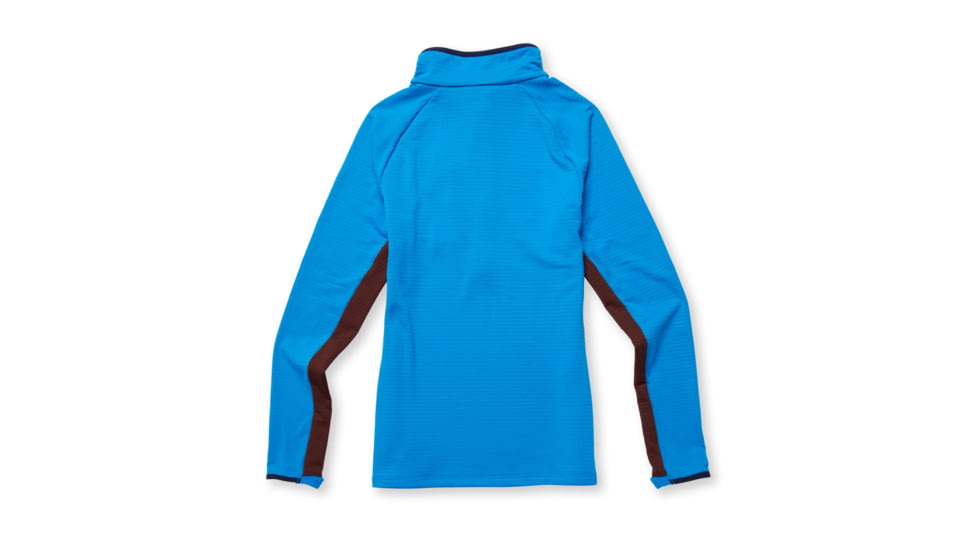 Cotopaxi Otero Fleece Half-Zip Pullover - Womens, Saltwater/Chestnut, Extra Small, OTRHZ-F22-SLTWR-W-XS