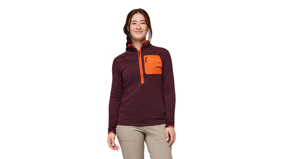 Cotopaxi Otero Fleece Half-Zip Pullover - Womens, Wine, Extra Large, OTRHZ-F23-WINE-W-XL