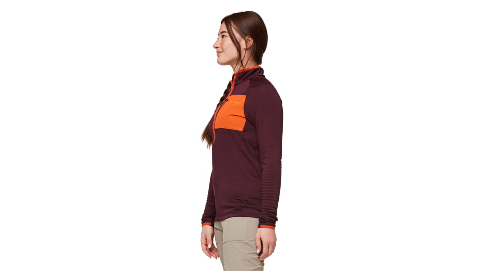 Cotopaxi Otero Fleece Half-Zip Pullover - Womens, Wine, Extra Large, OTRHZ-F23-WINE-W-XL