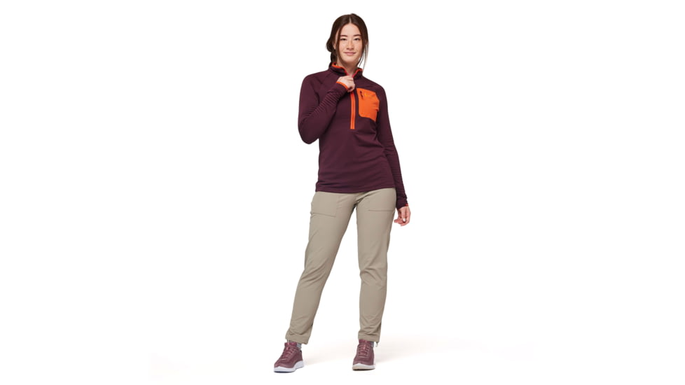 Cotopaxi Otero Fleece Half-Zip Pullover - Womens, Wine, Extra Large, OTRHZ-F23-WINE-W-XL