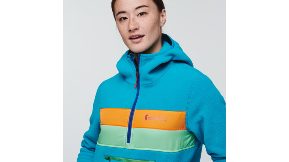 Cotopaxi Teca Fleece Hooded Half-Zip Jacket - Womens, Aloha - Recycled, Medium, TFHZ-S22-ALOHA-W-M