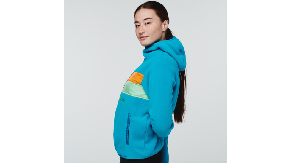Cotopaxi Teca Fleece Hooded Half-Zip Jacket - Womens, Aloha - Recycled, Medium, TFHZ-S22-ALOHA-W-M
