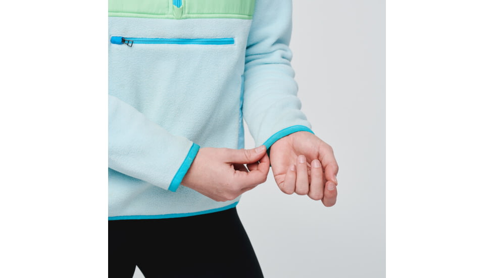 Cotopaxi Teca Fleece Hooded Half-Zip Jacket - Womens, Gone Fishing - Recycled, Large, TFHZ-S22-GNFISH-W-L