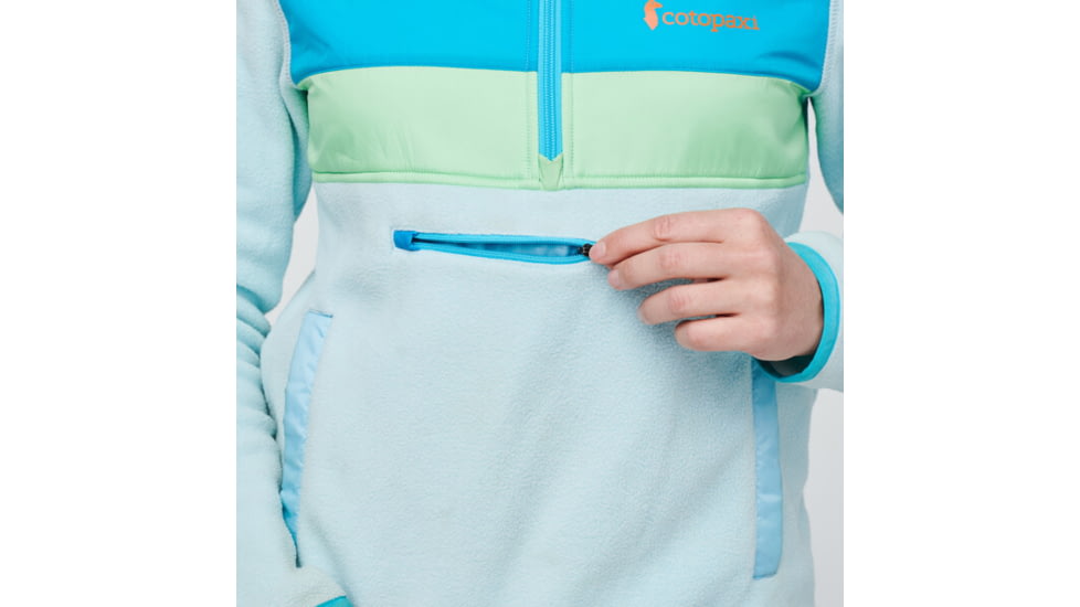 Cotopaxi Teca Fleece Hooded Half-Zip Jacket - Womens, Gone Fishing - Recycled, Large, TFHZ-S22-GNFISH-W-L
