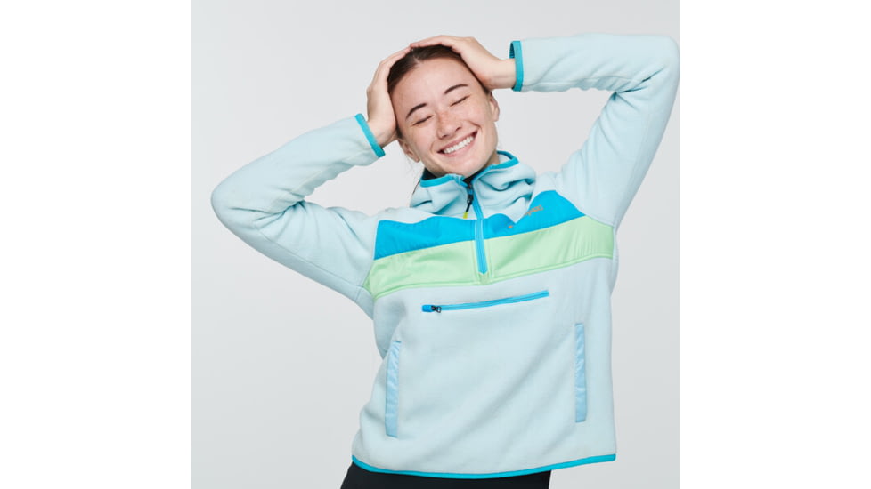 Cotopaxi Teca Fleece Hooded Half-Zip Jacket - Womens, Gone Fishing - Recycled, Large, TFHZ-S22-GNFISH-W-L