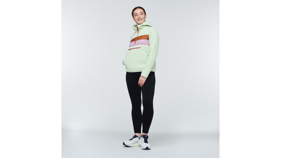 Cotopaxi Teca Fleece Hooded Half-Zip Jacket - Womens, Stones Throw - Recycled, Medium, TFHZ-S22-STTHW-W-M