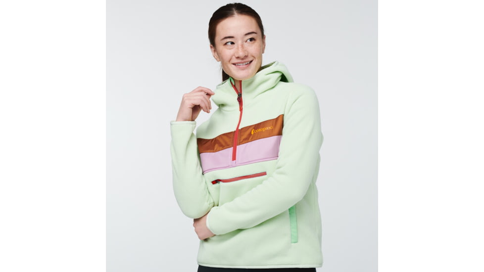 Cotopaxi Teca Fleece Hooded Half-Zip Jacket - Womens, Stones Throw - Recycled, Medium, TFHZ-S22-STTHW-W-M