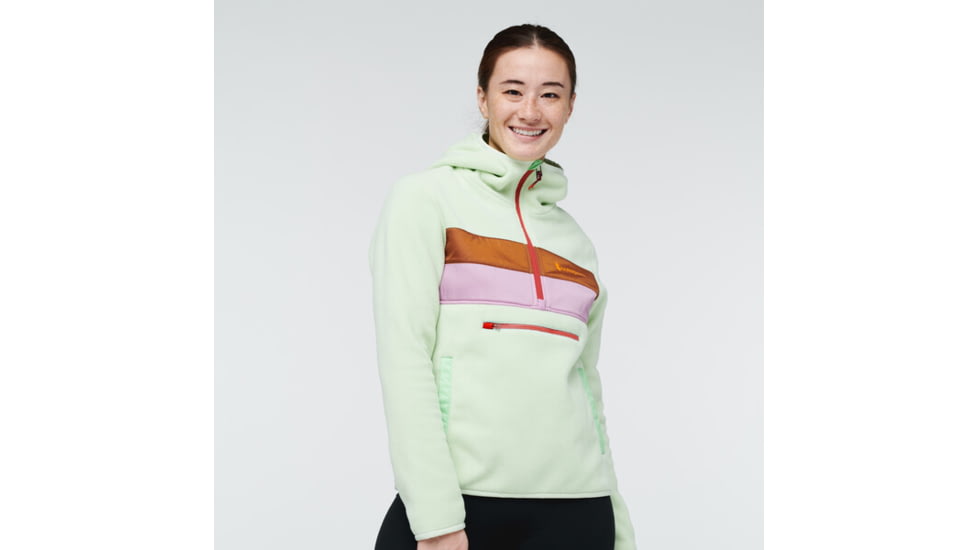 Cotopaxi Teca Fleece Hooded Half-Zip Jacket - Womens, Stones Throw - Recycled, Medium, TFHZ-S22-STTHW-W-M