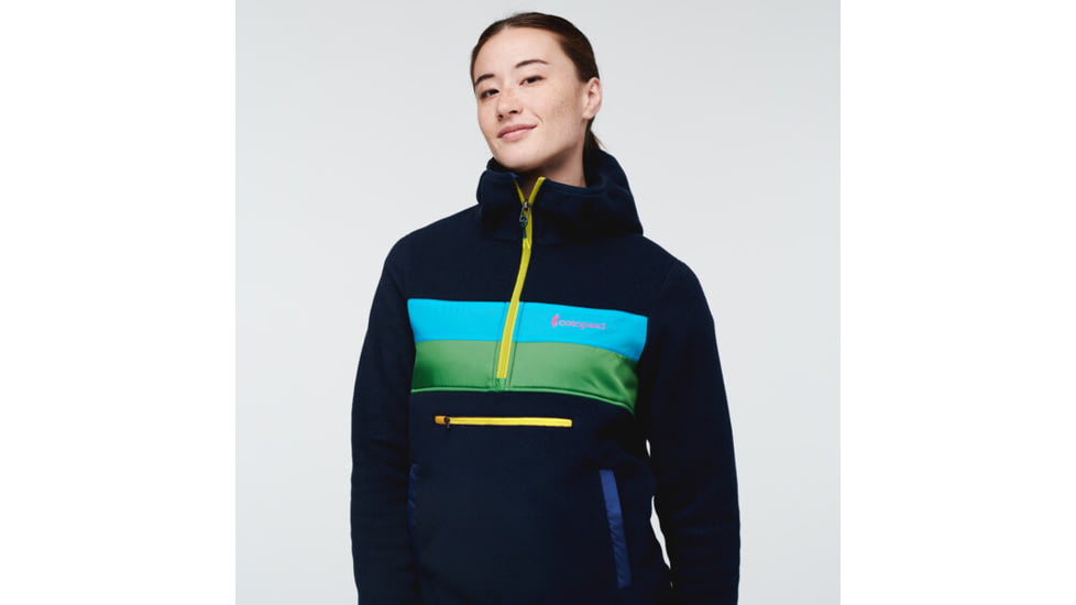 Cotopaxi Teca Fleece Hooded Half-Zip Jacket - Womens, The Tides - Remnant, Medium, TFHZ-S22-TIDES-W-M