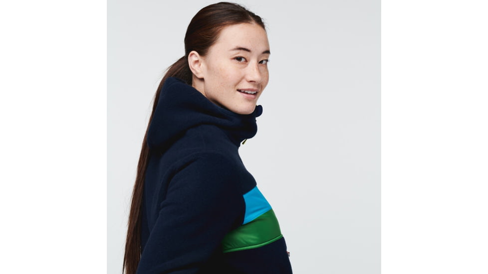 Cotopaxi Teca Fleece Hooded Half-Zip Jacket - Womens, The Tides - Remnant, Medium, TFHZ-S22-TIDES-W-M