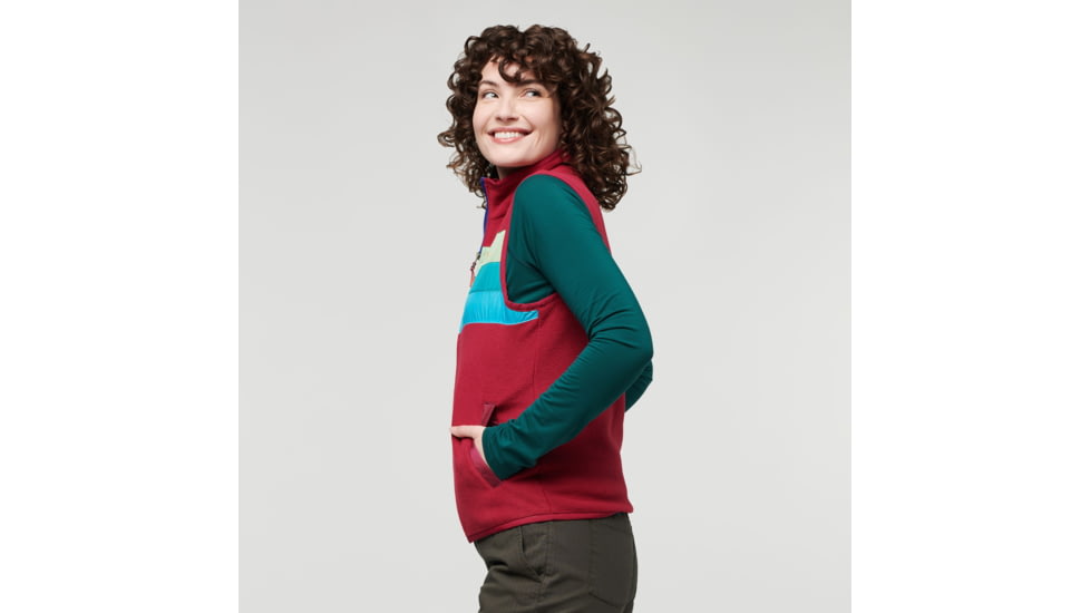 Cotopaxi Teca Fleece Vest - Womens, Raspberry Fields, Extra Small, TFV-F22-RASFI-W-XS