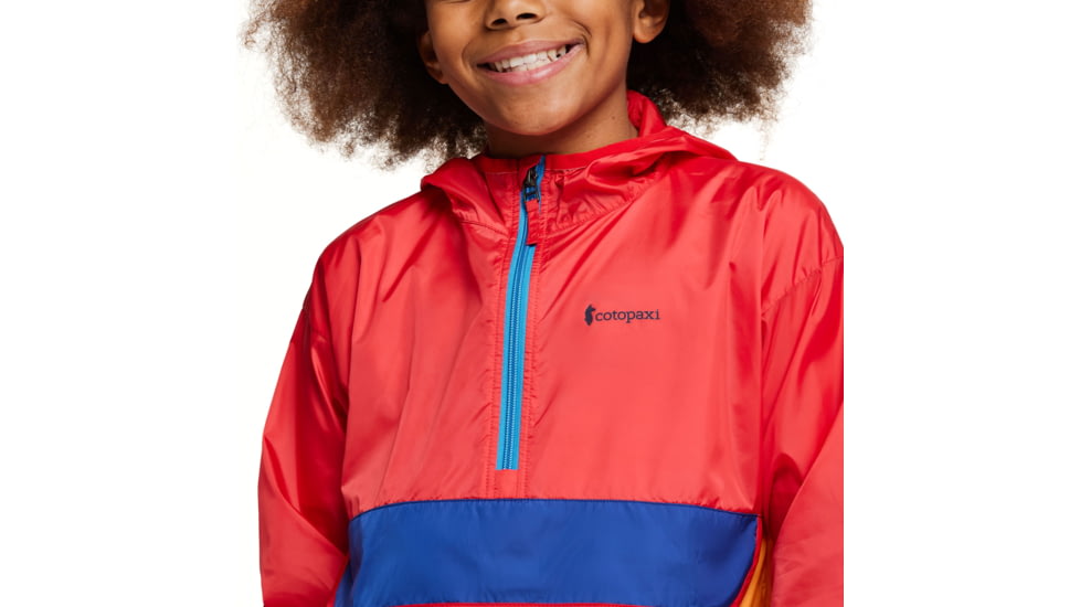 Cotopaxi Teca Half-Zip Windbreaker - Kids, Fireball, Extra Small, KTHZ-S23-FIREB-XS