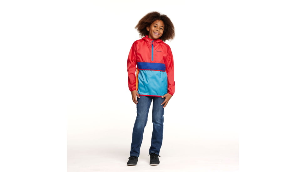 Cotopaxi Teca Half-Zip Windbreaker - Kids, Fireball, Extra Small, KTHZ-S23-FIREB-XS