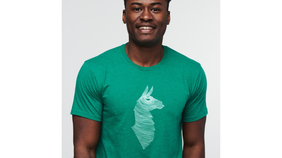 Cotopaxi Topo Llama T-Shirt - Mens, Verde, Small, TS-S22-TLL-VERD-M-S