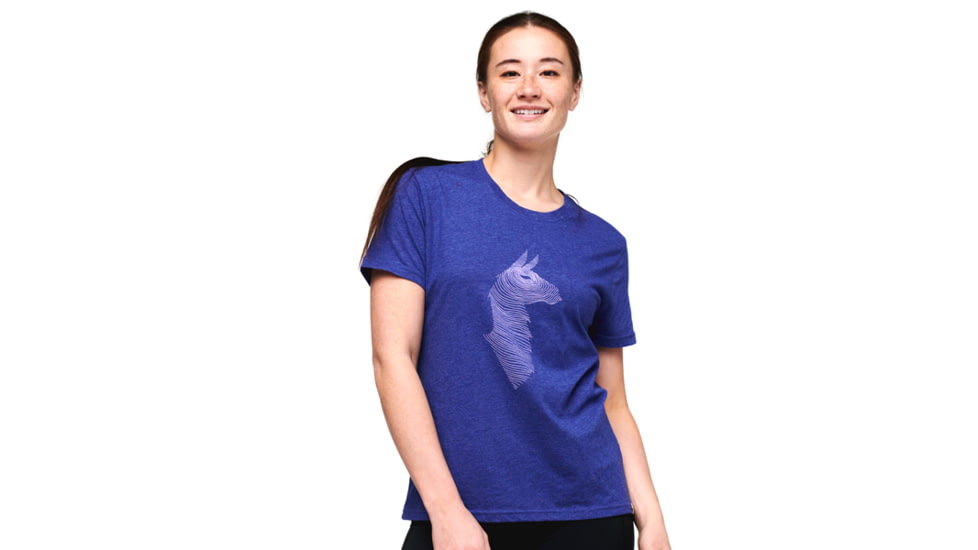 Cotopaxi Topo Llama T-Shirt - Womens, Blue Violet, Extra Large, TS-S22-TLL-BLVI-W-XL