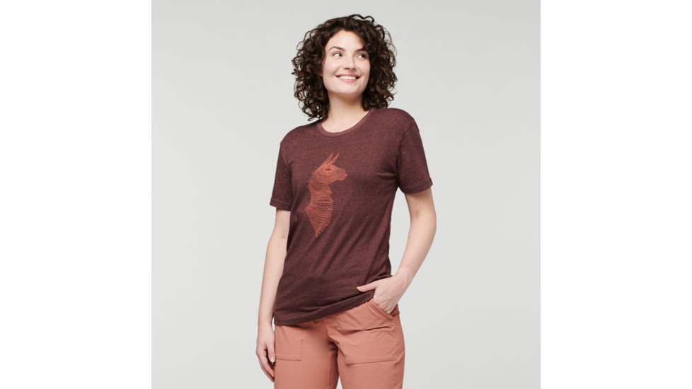 Cotopaxi Topo Llama T-Shirt - Womens, Chestnut, Extra Large, TS-F22-TLL-CHSNT-W-XL