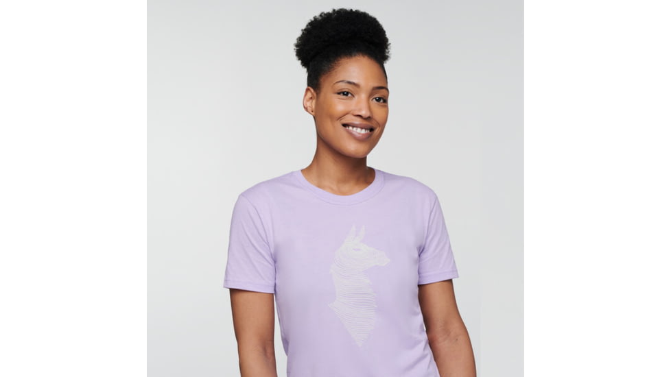 Cotopaxi Topo Llama T-Shirt - Womens, Thistle, Large, TS-S22-TLL-THSTL-W-L