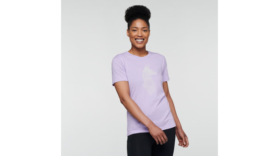 Cotopaxi Topo Llama T-Shirt - Womens, Thistle, Large, TS-S22-TLL-THSTL-W-L