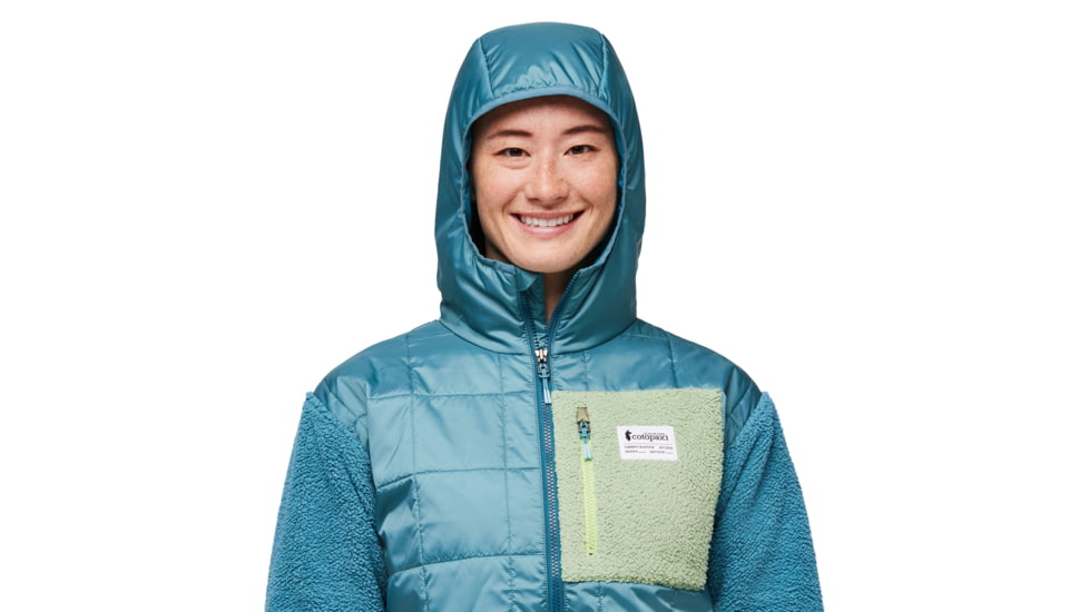 Cotopaxi Trico Hybrid Hooded Jacket - Womens, Blue Spruce/Drizzle, Small, HSFJ-F23-BSPDRZ-W-S