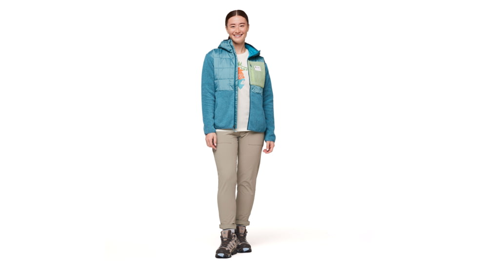 Cotopaxi Trico Hybrid Hooded Jacket - Womens, Blue Spruce/Drizzle, Small, HSFJ-F23-BSPDRZ-W-S