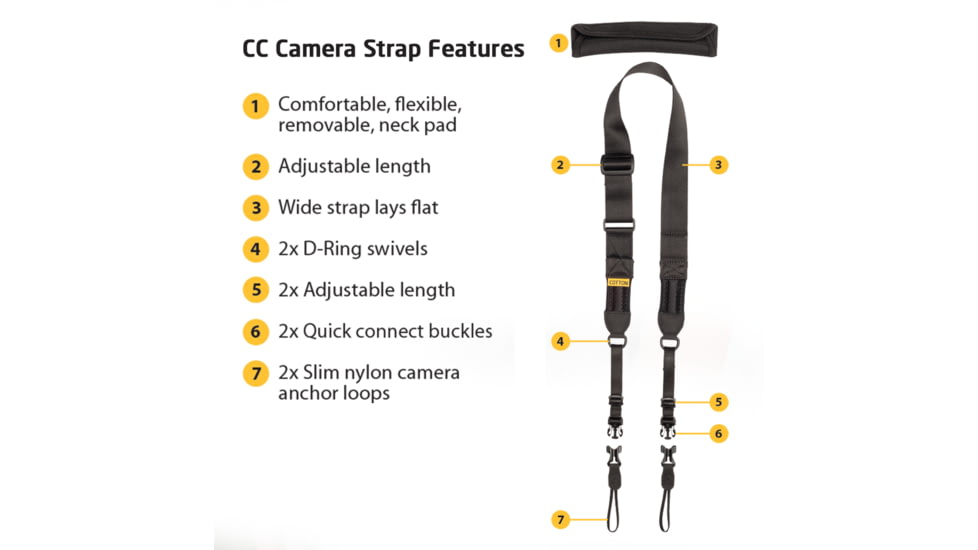 Cotton Carrier CCS Camera Strap, Black, 699STRAP