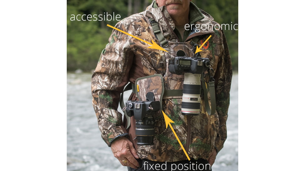 Cotton Carrier CCS G3 Camera Harness 2, Camo, One Size, 147CAMO