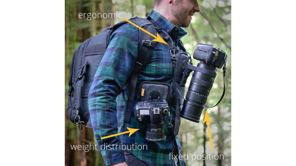 Cotton Carrier CCS G3 Camera Harness 2, Grey, One Size, 147GREY