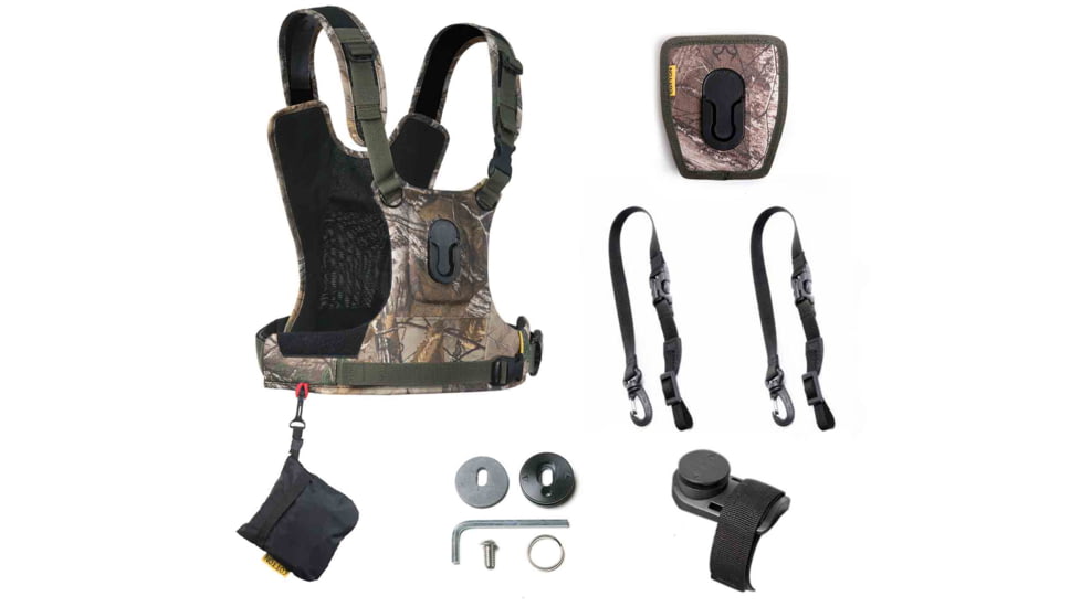 Cotton Carrier CCS G3 Camera Harness For 1 Camera &amp; 1 Binocular, Camo, One Size, 944CAMO