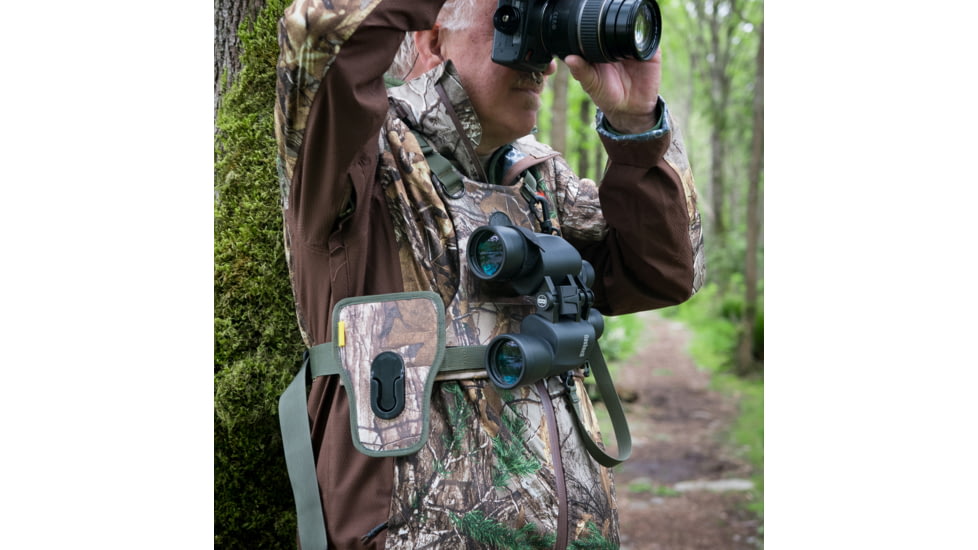 Cotton Carrier CCS G3 Camera Harness For 1 Camera &amp; 1 Binocular, Camo, One Size, 944CAMO