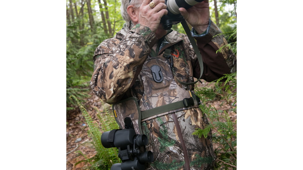 Cotton Carrier CCS G3 Camera Harness For 1 Camera &amp; 1 Binocular, Camo, One Size, 944CAMO