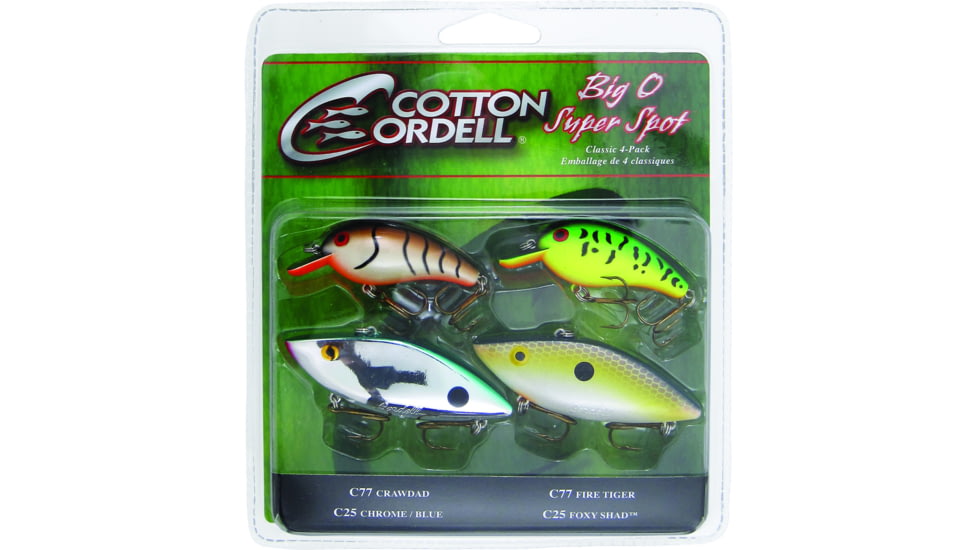 Cotton Cordell Big O Crankbait, 4-Pack, Assortment 3, PK4CC3