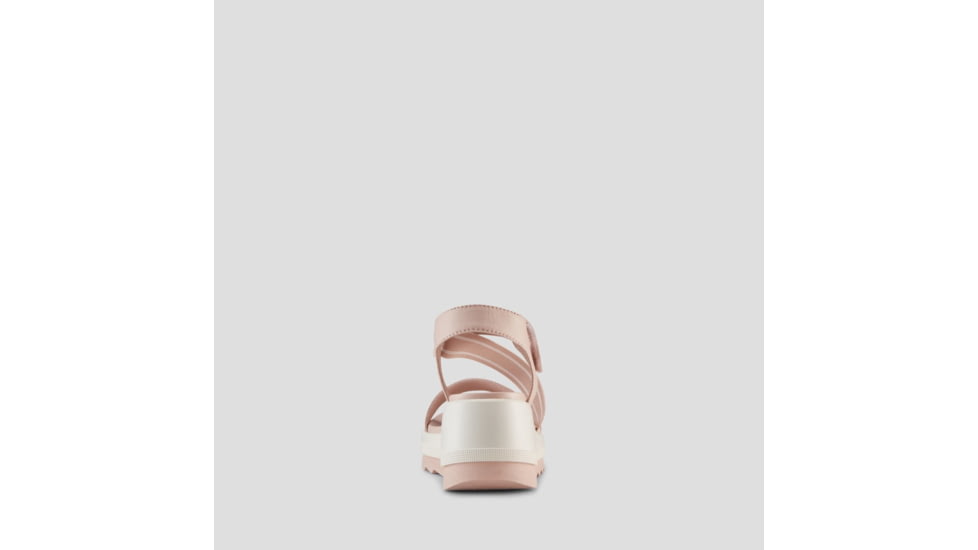 Cougar Hibiscus Leather Wedge Womans Sandals, Shell, 10, Hibiscus-Shell-10