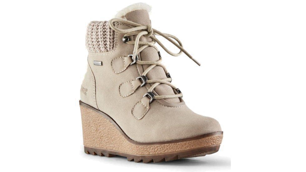 Cougar Pamela Suede Wedge Boot - Womens, Mushroom, 10, Pamela-Mushroom-10