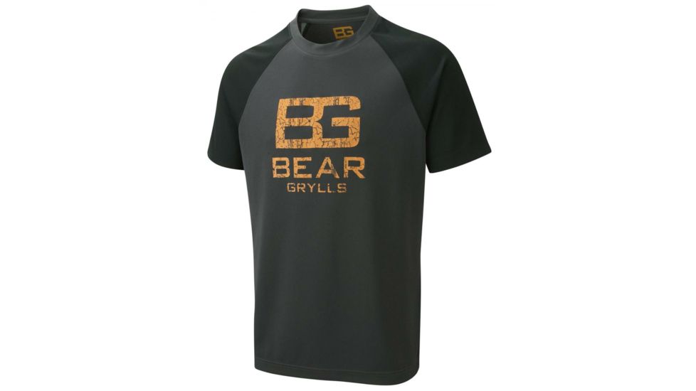 Crag Hoppers Bear Technical Short-Sleeved T-Shirt - Men's-Black Pepper/Black-Large